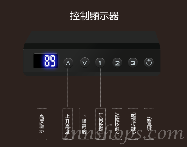 時尚原木智能電動升降桌 實木厚身書桌 站立式工作枱(不包括椅子)*100/120/140/160cm (IS8762)