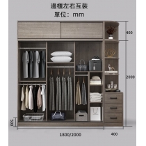 北歐摩登系列  趟門衣櫃/衣櫃頂櫃邊櫃組合80/100/120/140/160/180/200/220/240cm（IS7862）
