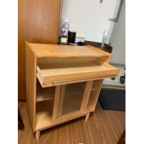 芬蘭松木系列實木餐邊櫃茶水櫃原木儲物櫃窄型置物櫃*60cm/75cm/100cm（IS7865）