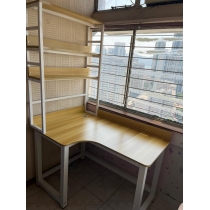 時尚系列學校家具 轉角L型 書桌書架組合 電腦台 120/140/160/180cm (IS8420)