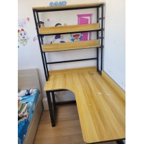 時尚系列學校家具 轉角L型 書桌書架組合 電腦台 120/140/160/180cm (IS8420)