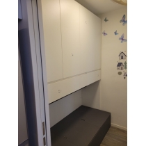 訂造傢俬單人房衣櫃側床傢俬設計(IS8450)