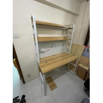 時尚 學校家具洞洞板置物架 書架書枱 電腦枱 80/100/120/140/160cm (IS8500)
