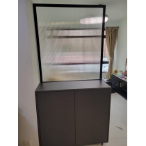 北歐格調. 輕奢玻璃屏風櫃 玄關櫃 鞋櫃80cm/100cm/120cm(IS8539)