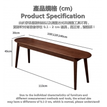 芬蘭松木 學校傢私實木長凳(可配拆洗式坐墊)100/120/140cm (IS8756)