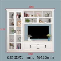 田園純白.象牙白系列 電視櫃 组合櫃220cm （IS8758）