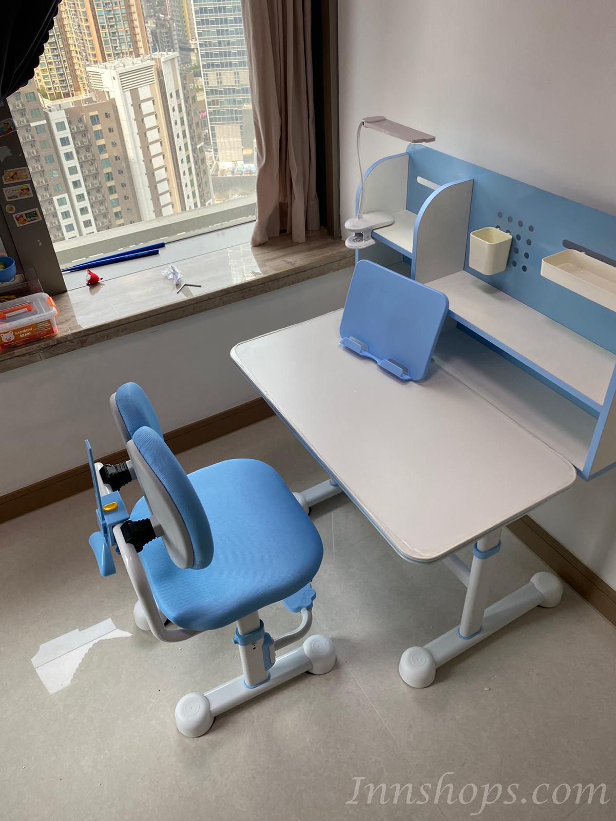 兒童皇國 學校家具 可升降 書台椅桌子套裝80cm（IS8467）