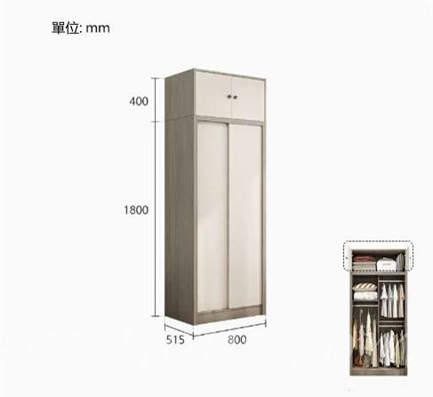 北歐摩登系列  趟門衣櫃*80/100/120cm (IS8818)