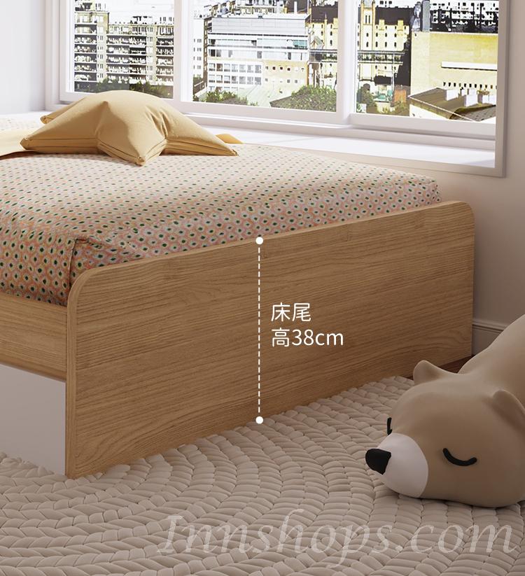 北歐儲物床 雙人床 床頭櫃(不包床褥)125*205*94;40*50*45cm (IS8825)