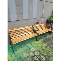 戶外家具 學校傢俱防腐實木長椅 鐵藝公園長椅 (IS5023)