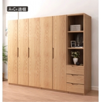 北歐實木紅橡木 衣櫃40cm/60cm/80cm/120cm(IS8783)
