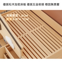 兒童皇國 松木實木半高儲物床 衣櫃書桌多功能組合床 高架床 小朋友床 (不包床褥)90cm/120cm/135cm（IS8788） 
