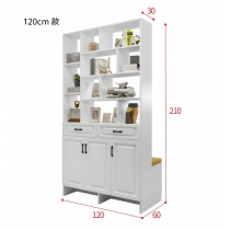 田園純白 象牙白系列 玄關 屏風櫃 雙面鞋櫃 120/160cm (IS8792)