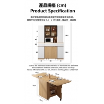 北歐系列 160cm多功能餐邊櫃 配伸縮摺疊餐枱 蝴蝶枱 (IS8810)