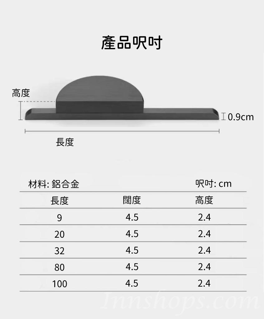 訂造傢俬系列 金屬手抽 9/20/32/80/100*4.5*2.4 (IS6384)