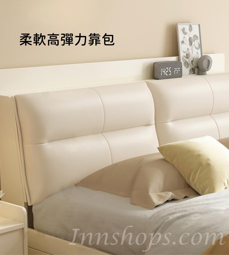 北歐品味系列 軟靠背 雙人油壓床(不包床褥) 156/186*219.8*108cm (IS8878)