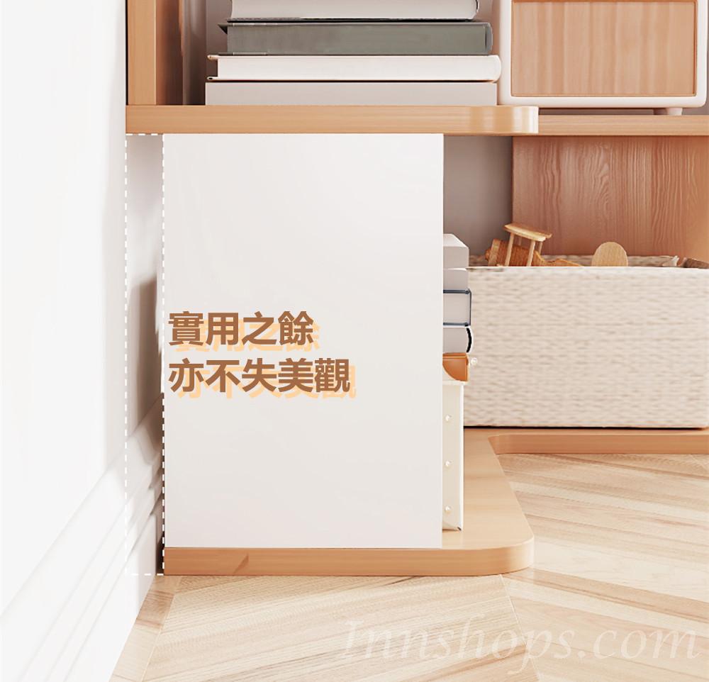 芬蘭實木松木 學校傢私轉角書架/書櫃/置物架 5/6/7層 (IS8879)