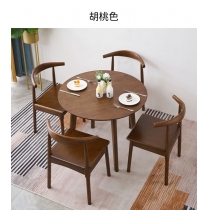 日式實木橡木 小圓枱 餐枱 餐椅組合60/70/80/90/100/120/130cm (IS8828)