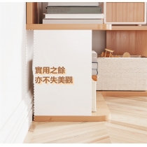 芬蘭實木松木 學校傢私轉角書架/書櫃/置物架 5/6/7層 (IS8879)