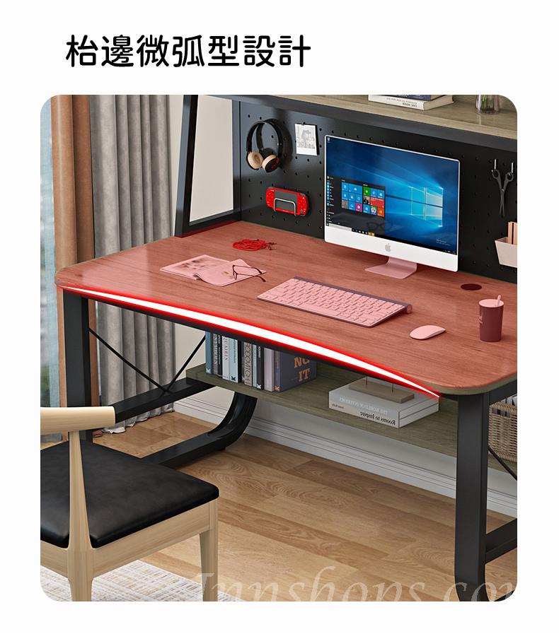 時尚 學校傢私洞洞板 書架 書枱 電腦枱(白色架) 80/100/120/140/160cm (IS8895)