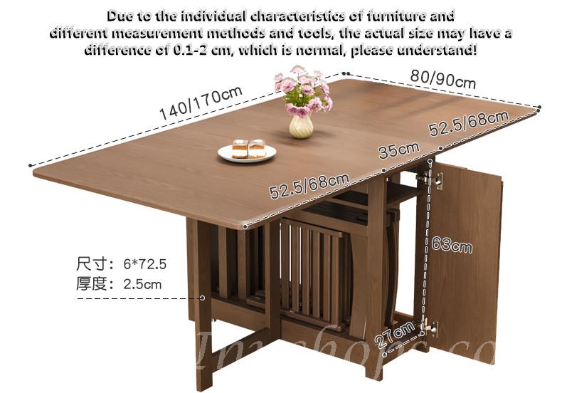 日式實木橡木 多功能餐邊櫃/伸縮摺疊餐枱 蝴蝶枱 /餐椅 組合120/130cm (IS8909)