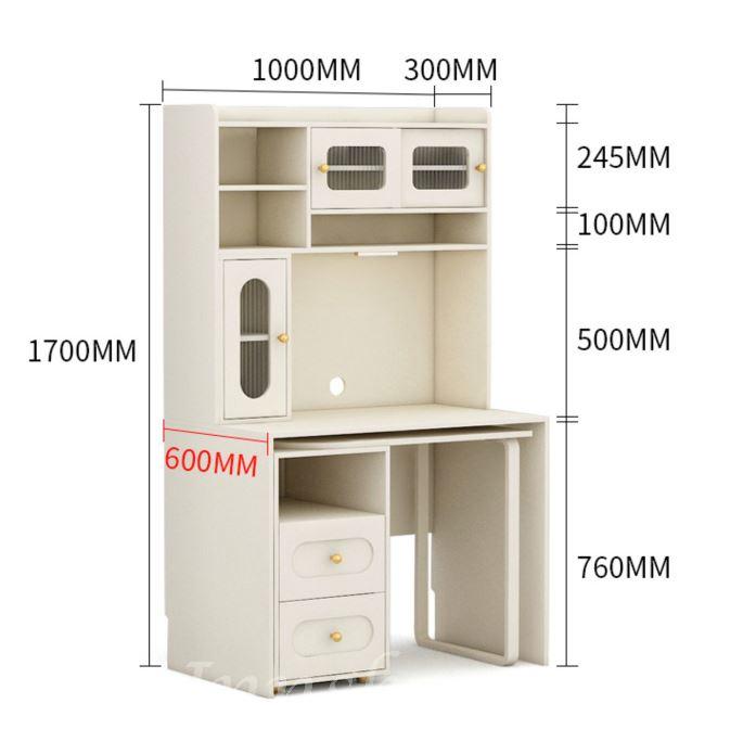 北歐格調大容量 桌面可旋轉書桌  梳妝台 書枱*100/120cm (IS8917)