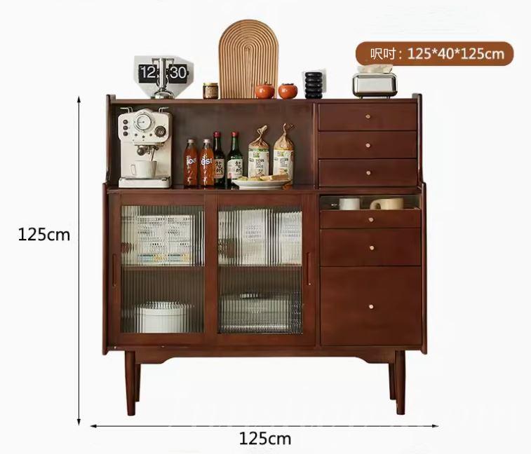 日式實木橡木 餐邊櫃儲物櫃*125cm (IS8932)