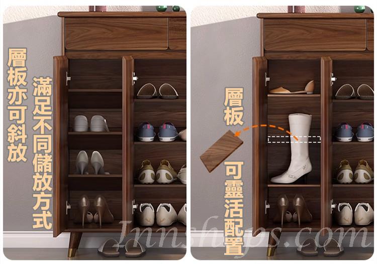 北歐胡桃木色 鞋櫃/儲物櫃 50/60/70/80/100/120/140/160cm（IS7711)