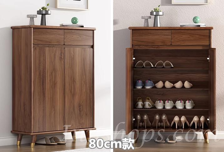 北歐胡桃木色 鞋櫃/儲物櫃 50/60/70/80/100/120/140/160cm（IS7711)
