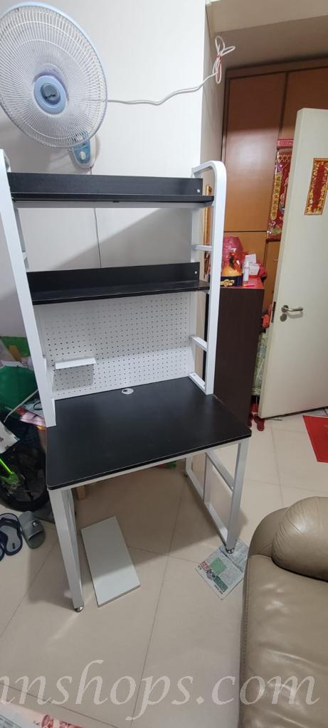 時尚 學校家具洞洞板置物架 書架書枱 電腦枱 80/100/120/140/160cm (IS8500)