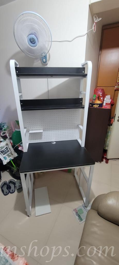 時尚 學校家具洞洞板置物架 書架書枱 電腦枱 80/100/120/140/160cm (IS8500)