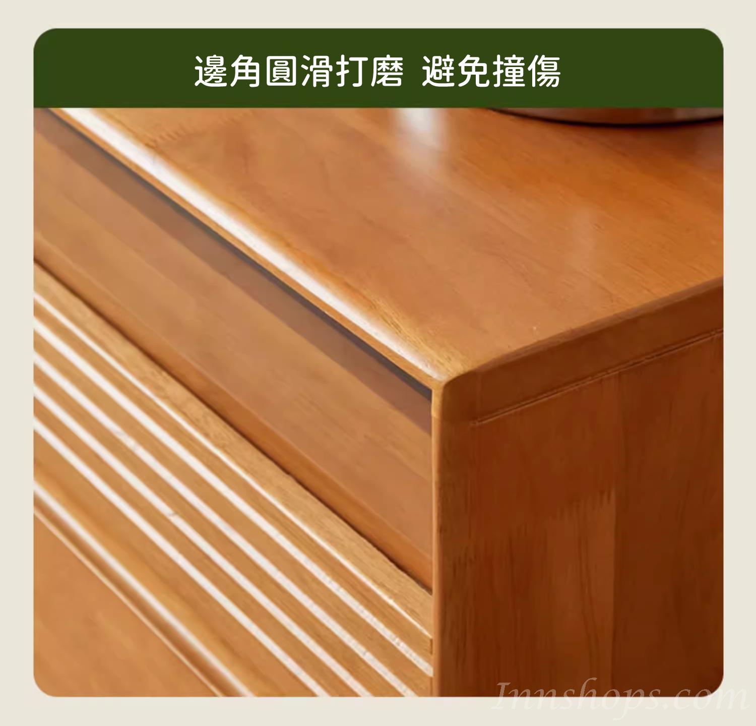日式實木橡木 儲物收納櫃 大斗櫃 120/160*40*80cm (IS8951)