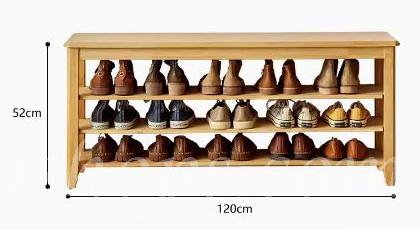 日式實木橡木 學校傢私換鞋凳/門口鞋架 60/80/100/120cm (IS8959)