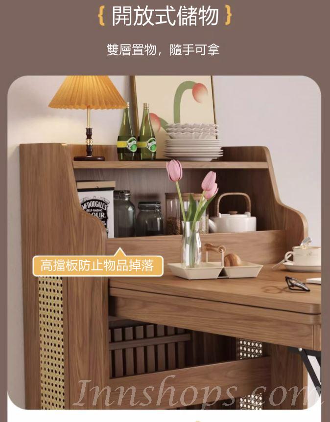 北歐品味系列 伸缩折疊餐桌 餐邊櫃飯桌（IS8968）
