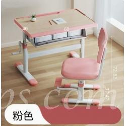 只有陳列品 兒童學習桌椅套裝可升降書枱60cm（IS8969）