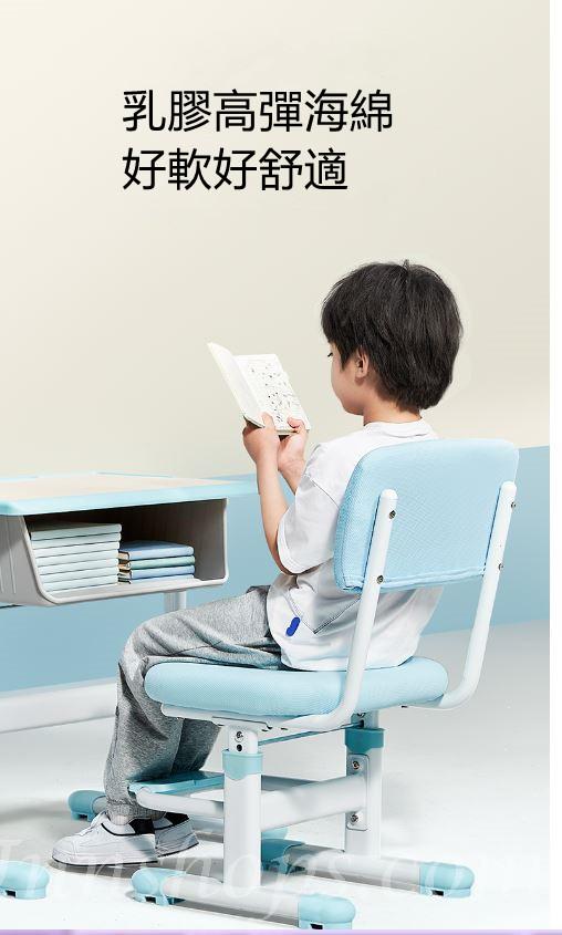 只有陳列品 兒童學習桌椅套裝可升降書枱60cm（IS8969）