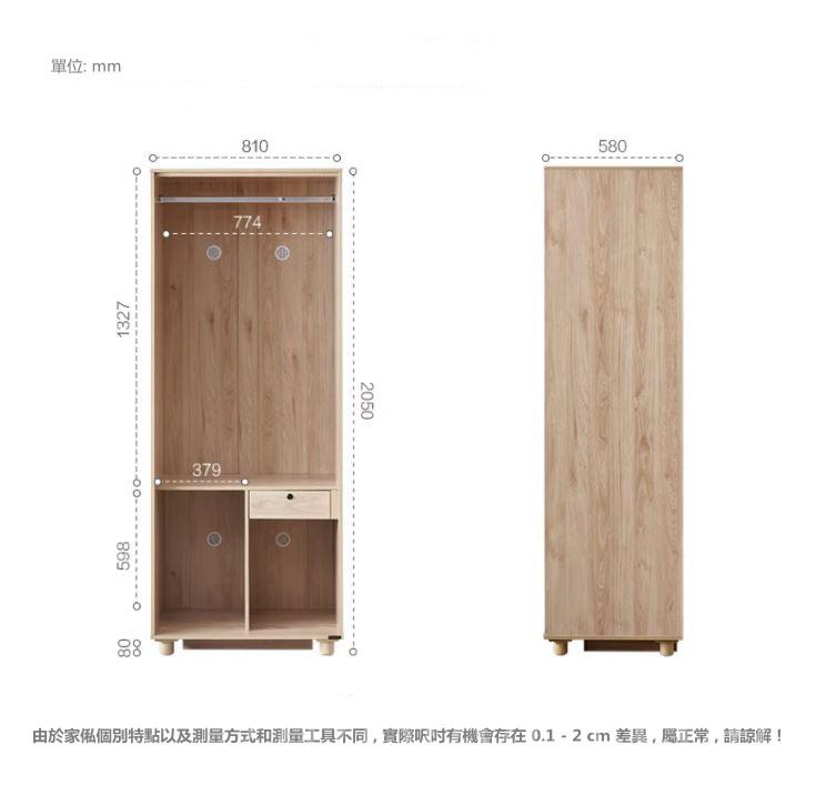 兒童皇國 衣櫃 兒童房多功能組合櫃 81cm/126cm  (IS8972)