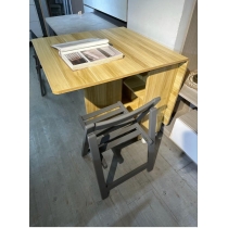 (陳列品) 折合餐枱 28*80*77CM 原木色 (IS0967)