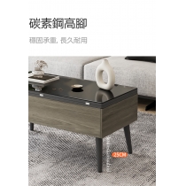 北歐伸縮折疊升降茶几多功能儲物 兩用茶几 變餐桌*100/120cm（IS8307）