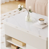 北歐伸縮折疊升降茶几多功能儲物兩用 茶几60x80 變餐桌12x80cm (IS8753)
