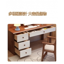 日式實木橡木 實木電腦枱 書枱 書桌書架組合*100/120/140cm (IS8957)