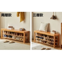 日式實木橡木 學校傢私 換鞋凳/門口鞋架(高回彈坐墊面) 60/80/100/120cm (IS8960)
