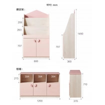 兒童皇國 學校傢私 自由組合 儲物收纳 矮書櫃 書架 書櫃 120*37*71/80*36*149/72.5*36*190cm (IS8975)