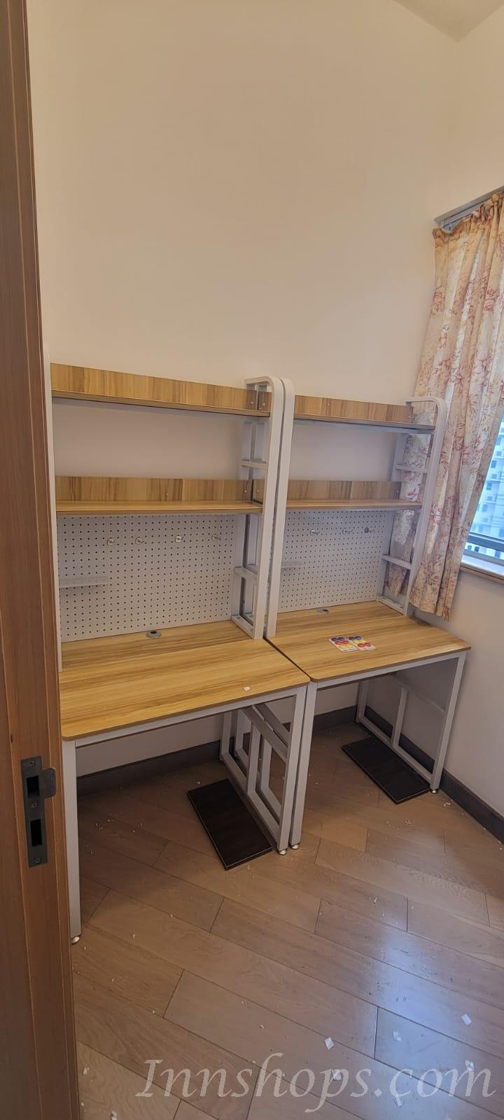 時尚 學校家具洞洞板置物架 書架書枱 電腦枱 80/100/120/140/160cm (IS8500)