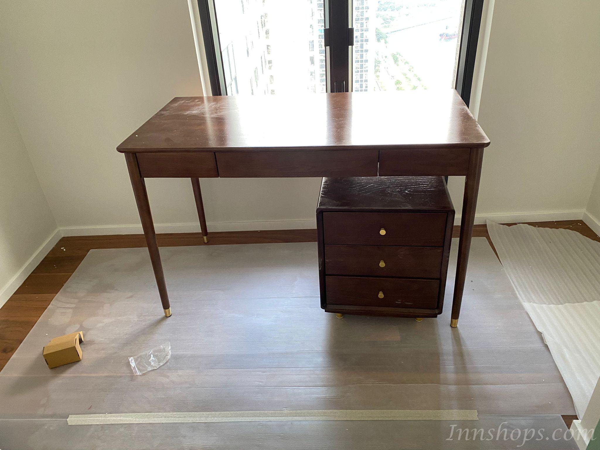 北歐實木白蠟木 書枱 電腦枱 100/120cm (IS8763)