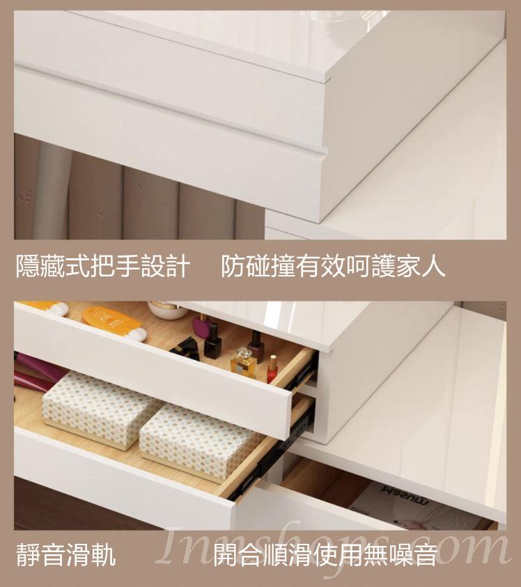 田園純白.象牙白系列  梳妝台 化妝桌+床頭櫃50cm/60cm/70cm(IS8980)