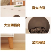 貓窩床頭櫃一體貓櫃貓舍四季通用實木貓家具多功能儲物櫃 *40/50cm (IS7806)