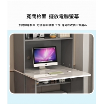 (陳列品 全白 50cm $699) 時尚系列 連書架 摺疊 書枱 電腦枱50cm/80cm(IS8456)