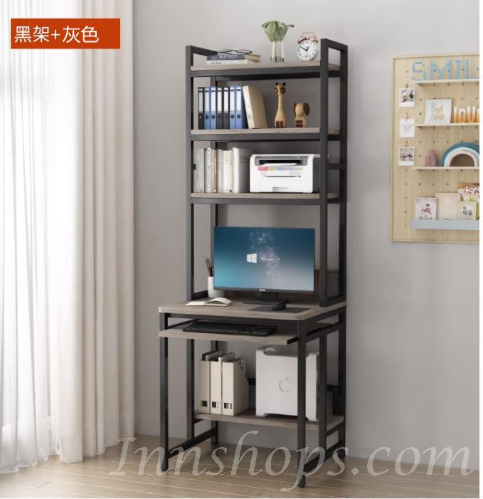 時尚系列 生態板小型電腦桌 帶書架*60/70/80cm (IS8017)