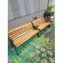 商業客戶訂購產品系列 戶外傢具防腐實木長椅 鐵藝公園長椅 (IS7603)